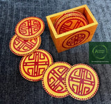 Coaster Set (Set of 8, Traditional Chinese Look)