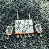 Abstract Silver Ganesha Art jewelry