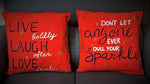 Hand Painted Pillow Covers (With text)